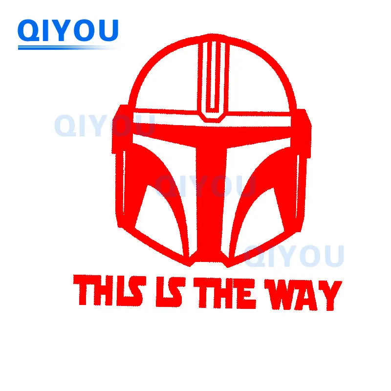 Creative Decoration Mandalorians Helmet This Is The Way Car Sticker for Off Road Vehicle Fuel Tank Cap Laptop PVC Decal