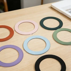 Colourful Mobile Phone Circle Ring Plate for Magsafe Wireless Charger Back Sticker Cellphone Iron Sheet for iPhone 17 16 Samsung