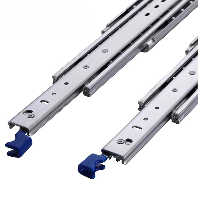 

Heavy Cold Rolled Steel Drawer Slide 227 kg Full Extension Ball Bearing Silent Warehouse Shelf