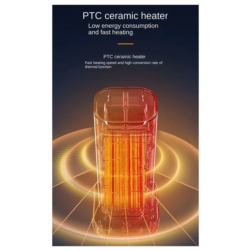 小型デスクトップ電気ヒーター、ポータブルシェーキングヘッド、ptcセラミック高速熱発生器、ホームヒーター、EUプラグ可能ヒーター、1300w