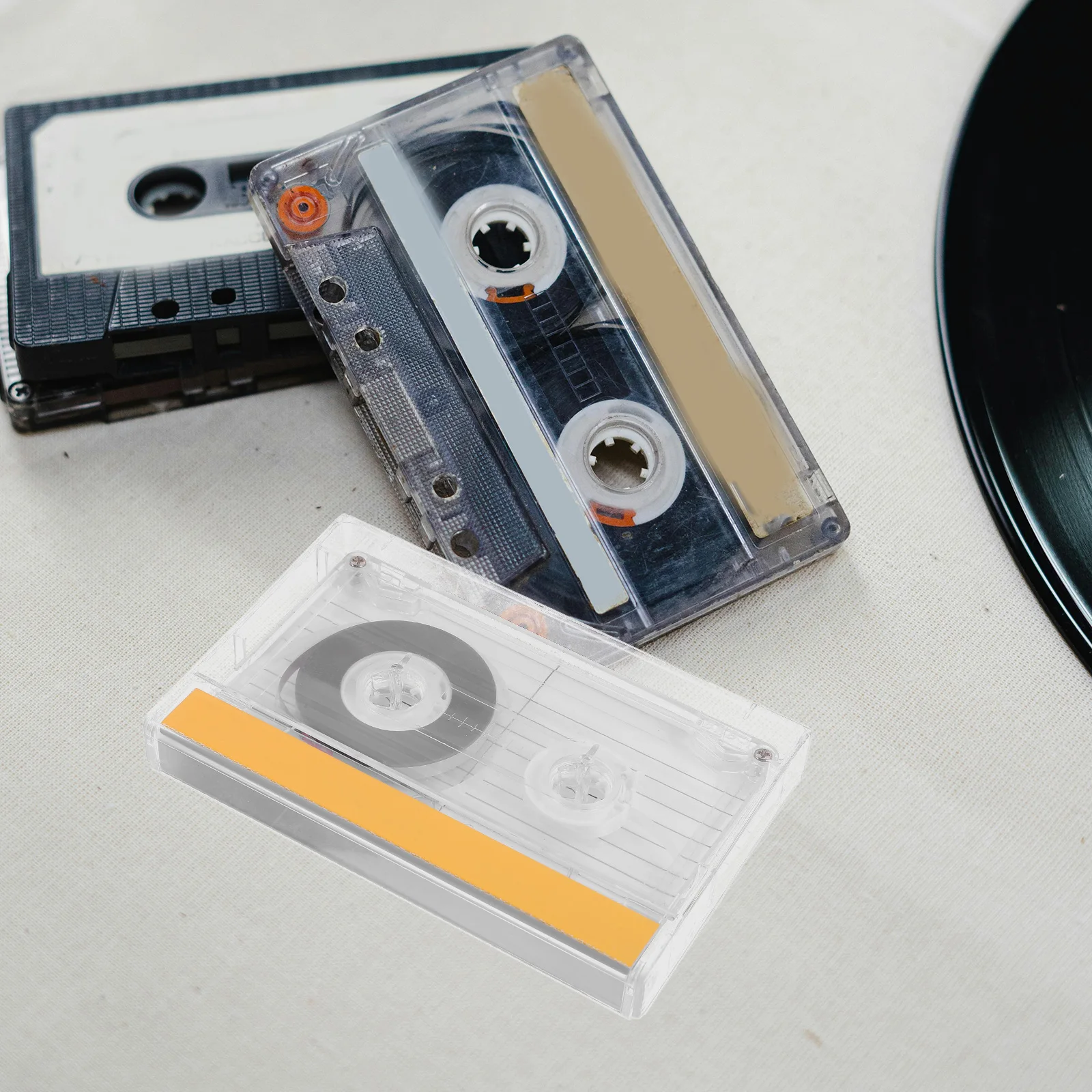 

Blank Cassette Transparent 60 Minutes Recording Hard Case DIY Empty Cassette Blessing Vintage Audio Car Ornaments
