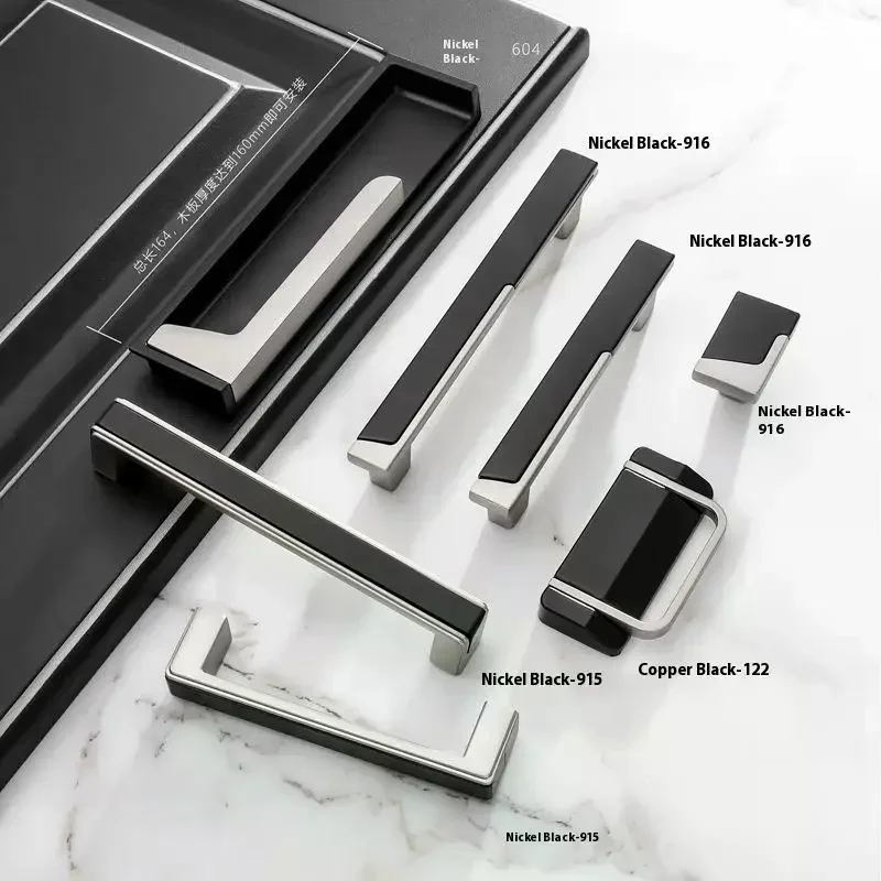 Minimalist Nordic Luxury Gold And Grey Cabinet And Wardrobe Door-in-One American Drawer Wine Cabinet Handle Furniture Hardware