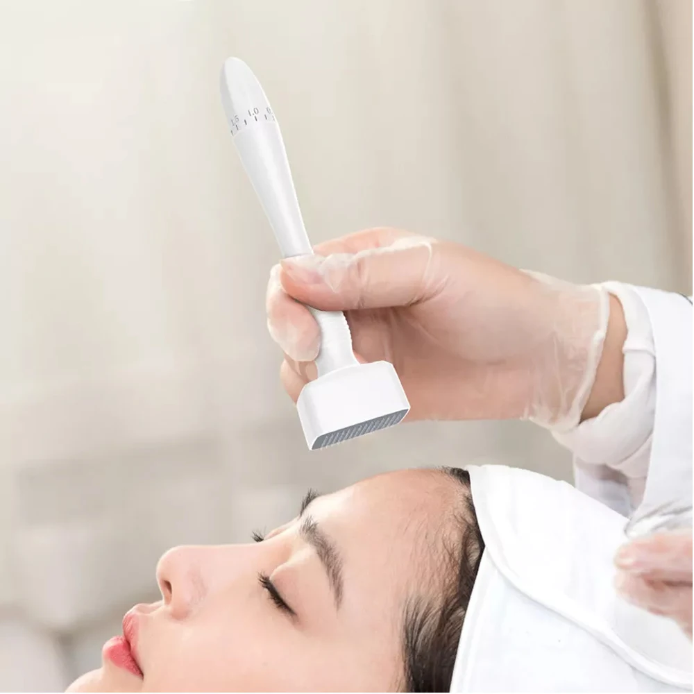 Adjustable Derma Stamp Microneedle Microneedling 100Pins 140 Pins Skin Care Beard Growth Scalp Hair 0.25mm Dermaroller Stamp - view 4