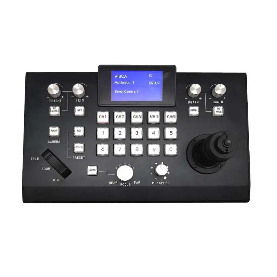 New Arrival 3 Axis PTZ Camera Keyboard Joystick Controller RS232 RS485 POE For Video Conference System