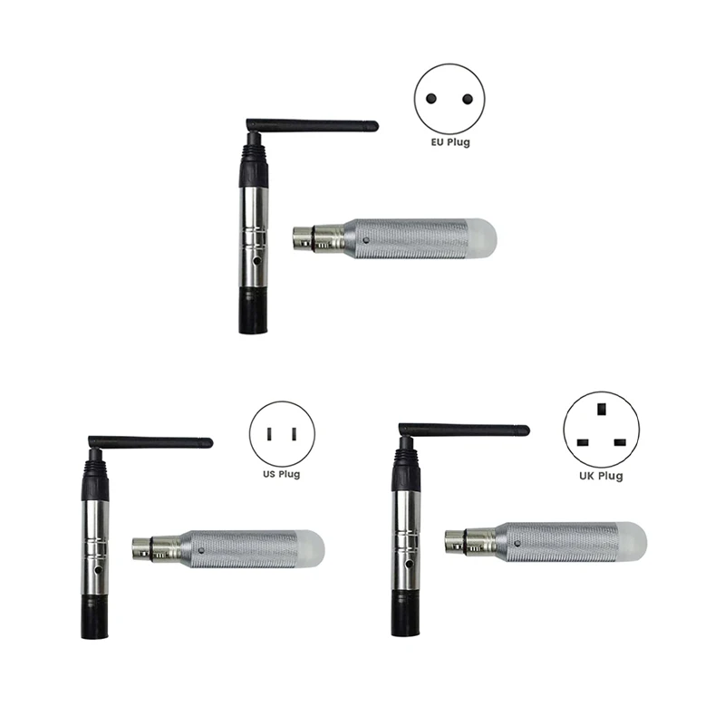 

Wireless DMX512 Transmitter Receiver DMX Stage Light Wireless 2.4G Rechargeable Battery Run 16 Hours Receiver