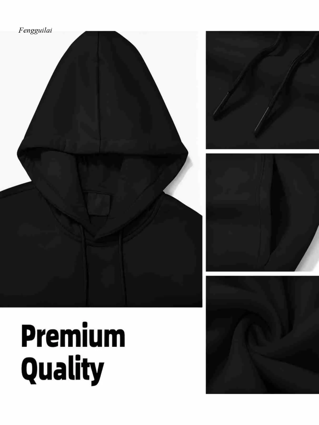 Moletom com capuz Koi Fish preto com estampa Koi e guarda-chuva branco, -Design inspirado em água e gotas de chuva – Moletom pulôver macio e respirável