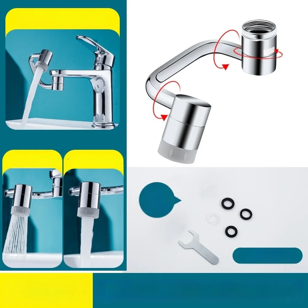 360 Degree Swivel Faucet Aerator Extender Dual Mode Anti Splash Kitchen Bathroom Bubbler Kitchen Bathroom Faucet Extender