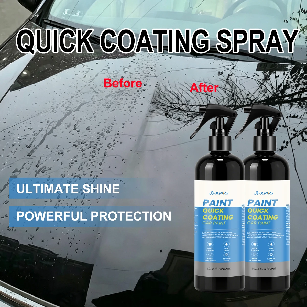 Quick Car Coating Agent, Instant Gloss Water Repellent Protection For Car Paint YT0307