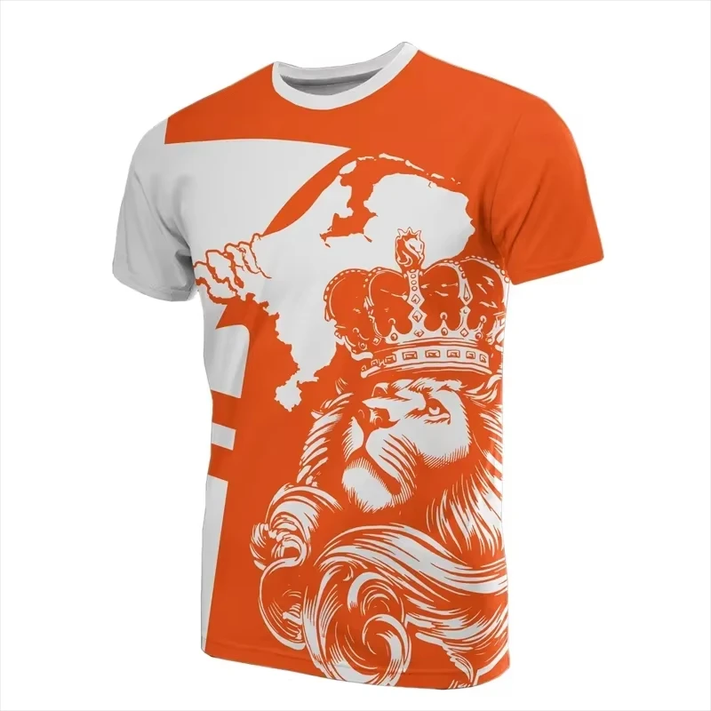 2026 Summer Dutch Team Shirt Football Jersey Netherlands Flag T Shirt Men 3D Printing Dutch T-Shirt Jersey Soccer Germany Y2k