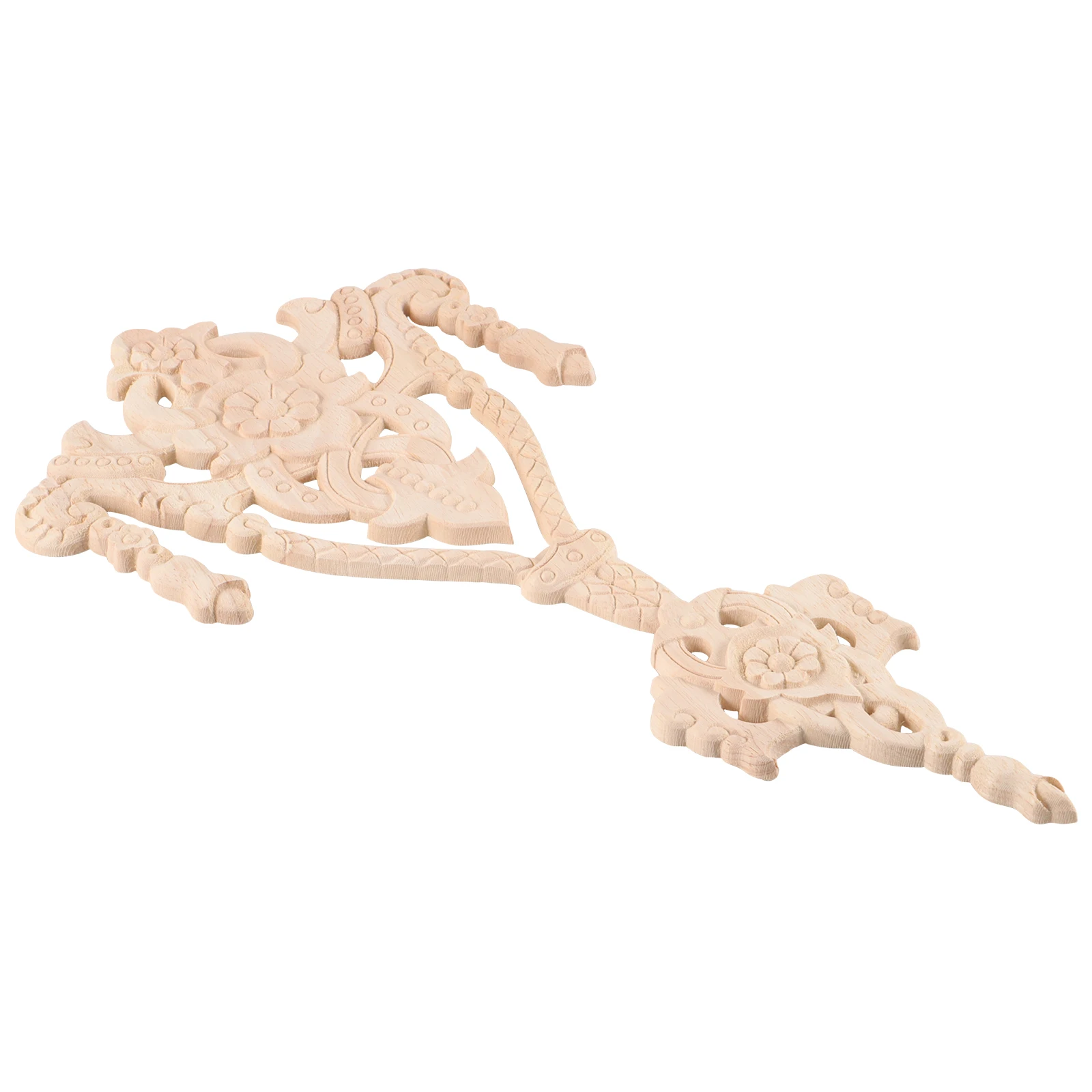 

Wood Carving 38x19cm Carved Onlay Applique Furniture Onlays Baroque Wooden Elegant Wall Baroque Decor