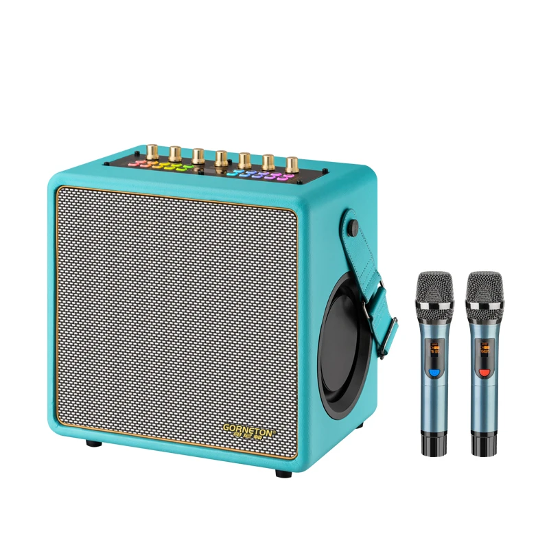 120W Live Guitar Square Dance Audio Bluetooth Outdoor Speaker Portable Home Karaoke K Song Player With Sound Card Microphon