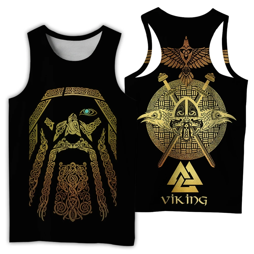 

3D Print Vintage Pattern Men's Tank Tops Fashion Classic Hip Hop Style Sleeveless Vest Summer Daily Casual Sports Round Neck Top