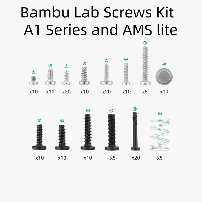 Complete Screw Hardware Kit for Bambu Lab A1 3D Printer