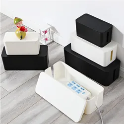 Plastic Wire Storage Box Power Line Storage CasesJunction Box Cable Tidy Box Household Necessities 3 Sizes closet organizer