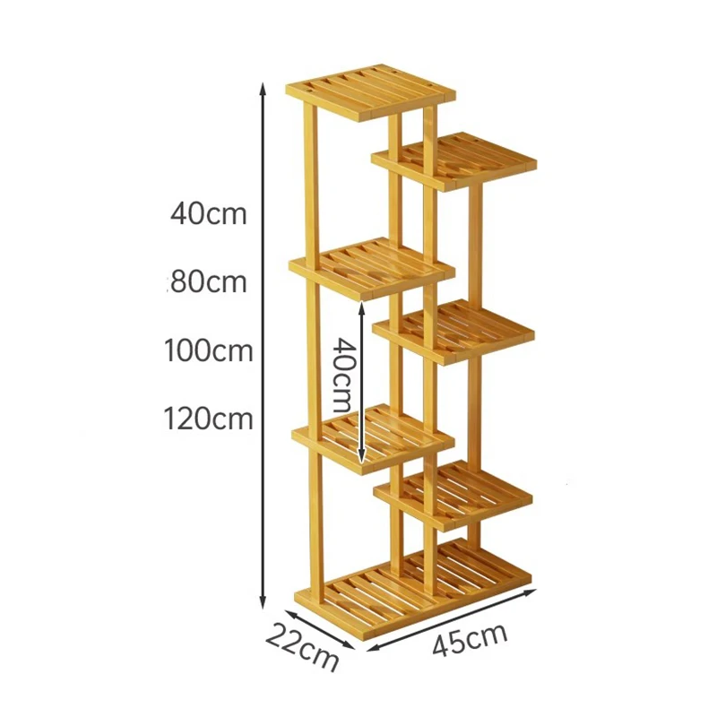 Rak tanaman kayu Nordic pendukung tanaman Balcon jenis lantai taman rak tanaman Pot bunga luar ruangan furnitur Prateleira FYPS