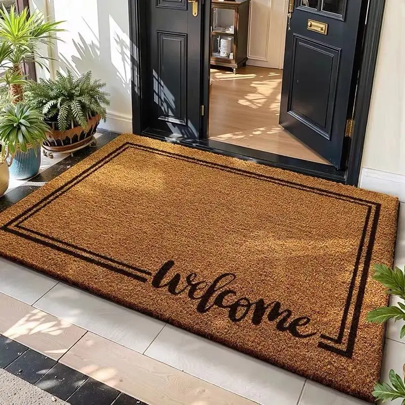 VIKAMA Retro Doormat Non-slip Wear-resistant Pet Mat for Outdoor Entrance Home