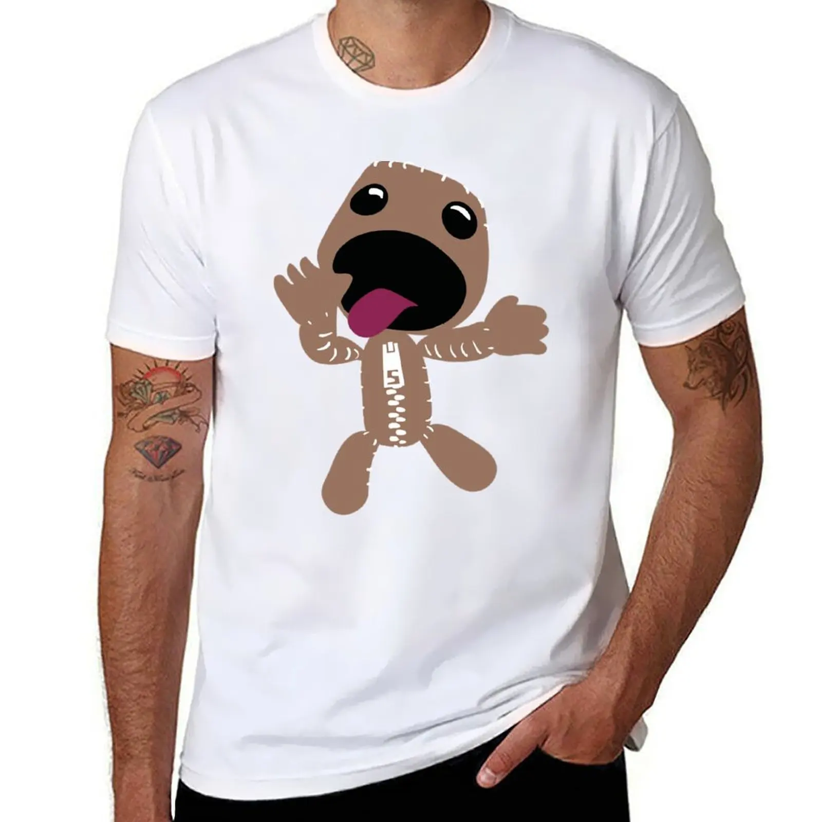 

Little Big Planet Sackboy T-Shirt man t shirt summer black cotton t-shirt plain for man package T-Shirt