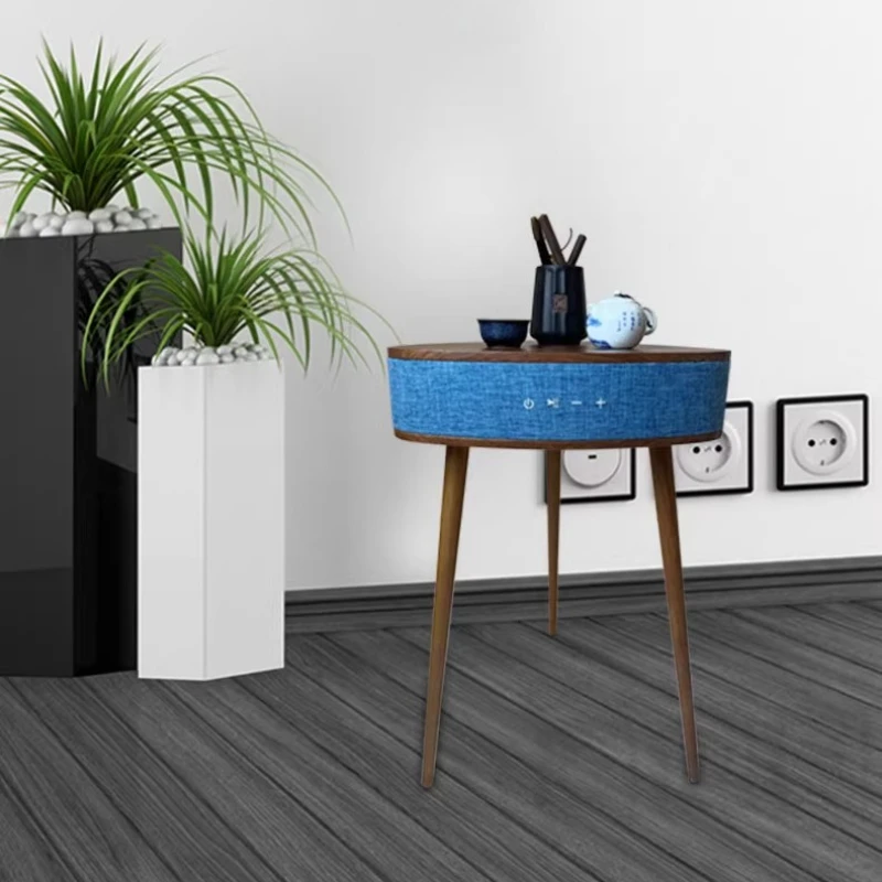طاولة جانبية أوروبية من الخشب الصلب، طاولة نهاية ذكية متعددة الوظائف لغرفة المعيشة/غرفة النوم، أثاث زاوية صغير مزخرف