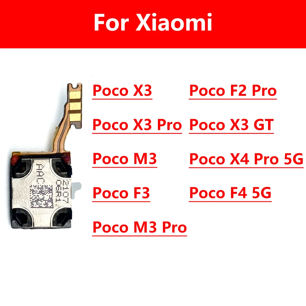 

100Pcs/Lot, Original For Xiaomi Poco F1 F2 Pro F3 F4 M3 X3 X4 Pro 5G Earpiece Ear Speaker Sound Receiver Flex Cable Parts