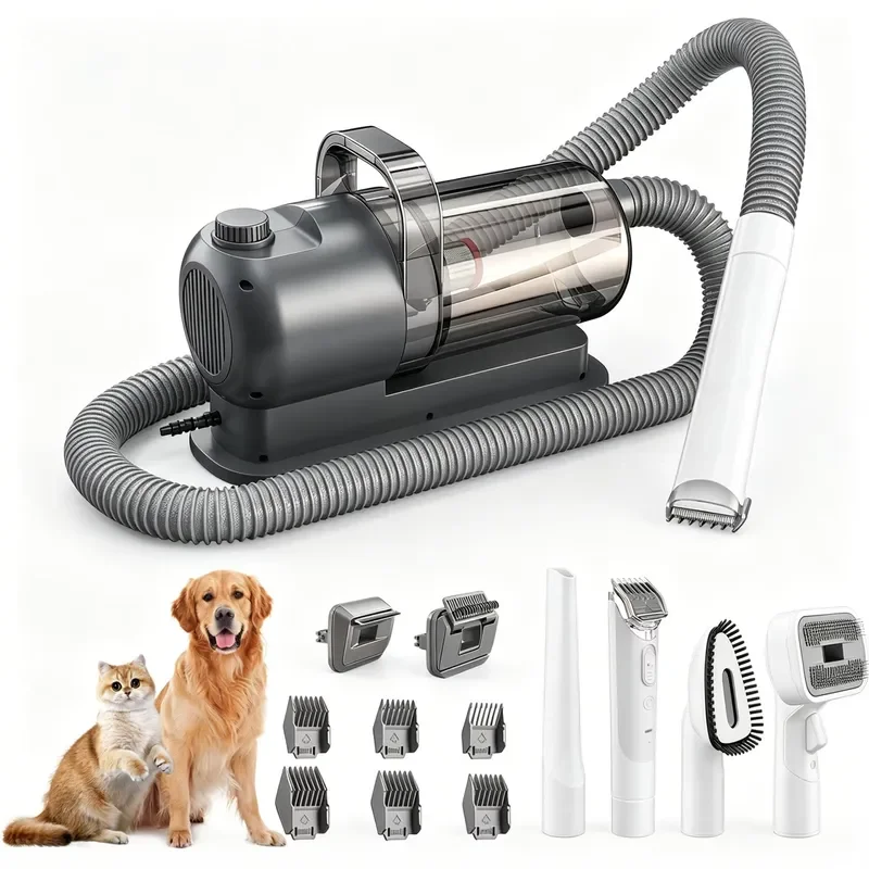 Multifunctional Electric Pet Grooming Tool ABS Dog Cat Hair Trimmer Brush Set for Safe and Efficient Fur Care at Home ABS