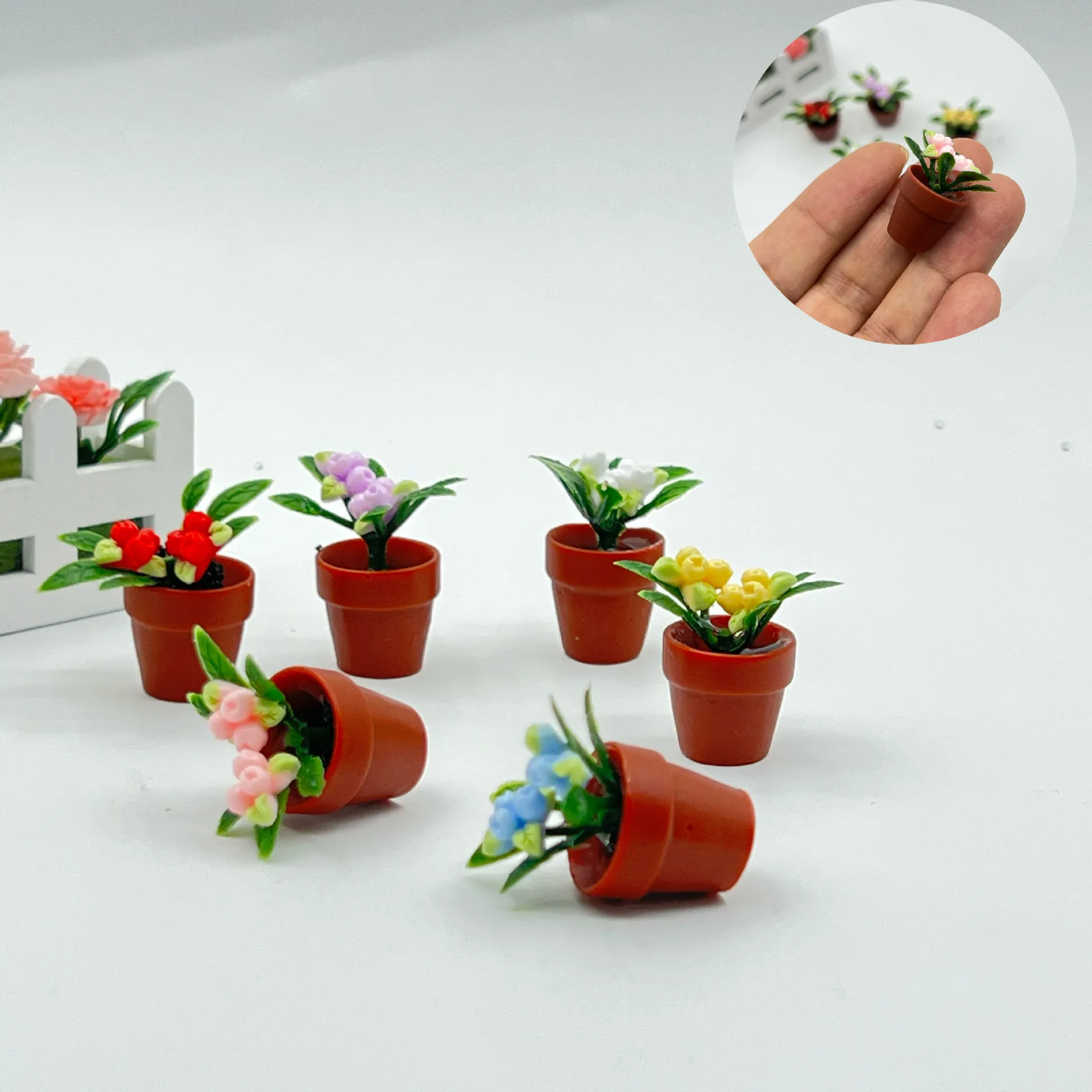 

Mini Fruit Pot Plant Dollhouse Plant Pot Flower Leaves Model Simulation Desktop Miniature Scale Ornament Decoration Home Decor
