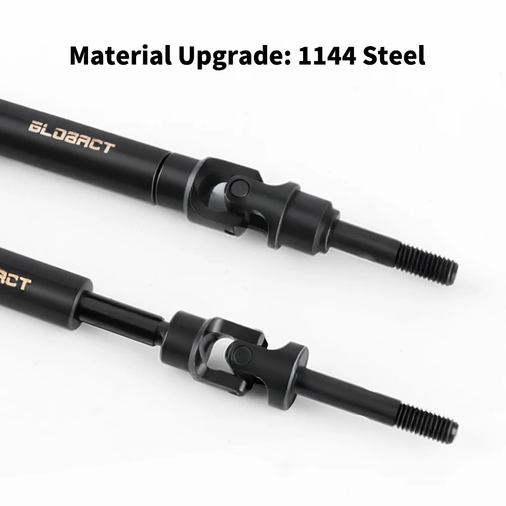 GLOBACT 1144 Steel CVD Driveshaft Front & Rear Drive Shafts Heavy Duty Axles Set for Traxxas Slash/Rustler/Stampede/Hoss VXL 2WD 4X4 1/10RC Truck Upgrade Parts Replace #6852 (4PCS) - view 2