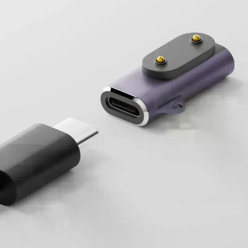 High-Speed Magnetic Watch Charger Adapter | Type-C Female to 2-Pin Converter Cable