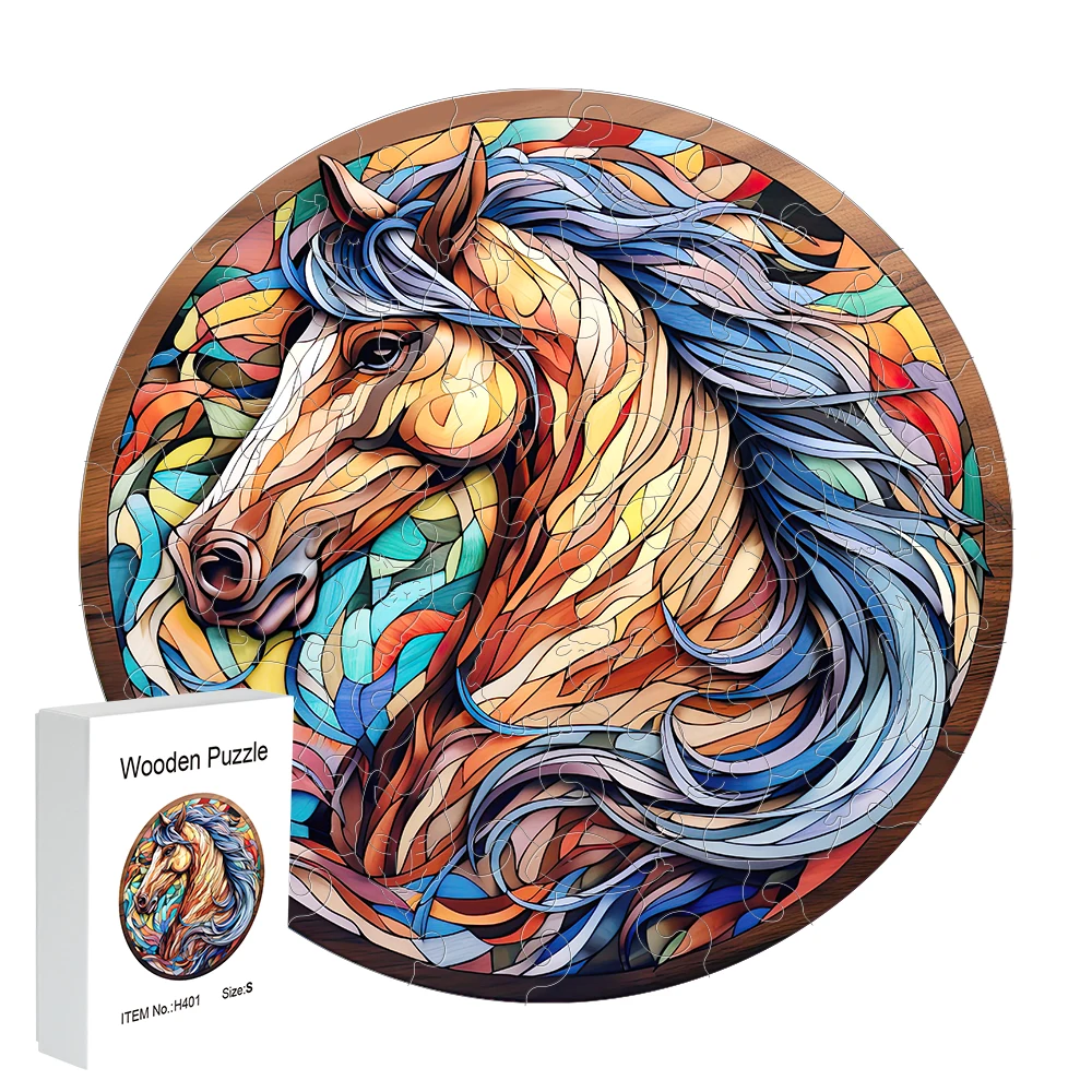 

Wooden puzzle Round Tuma gift box Beautiful Valentine's Day gift Irregular animal shape puzzle Christmas gift adult decompressio