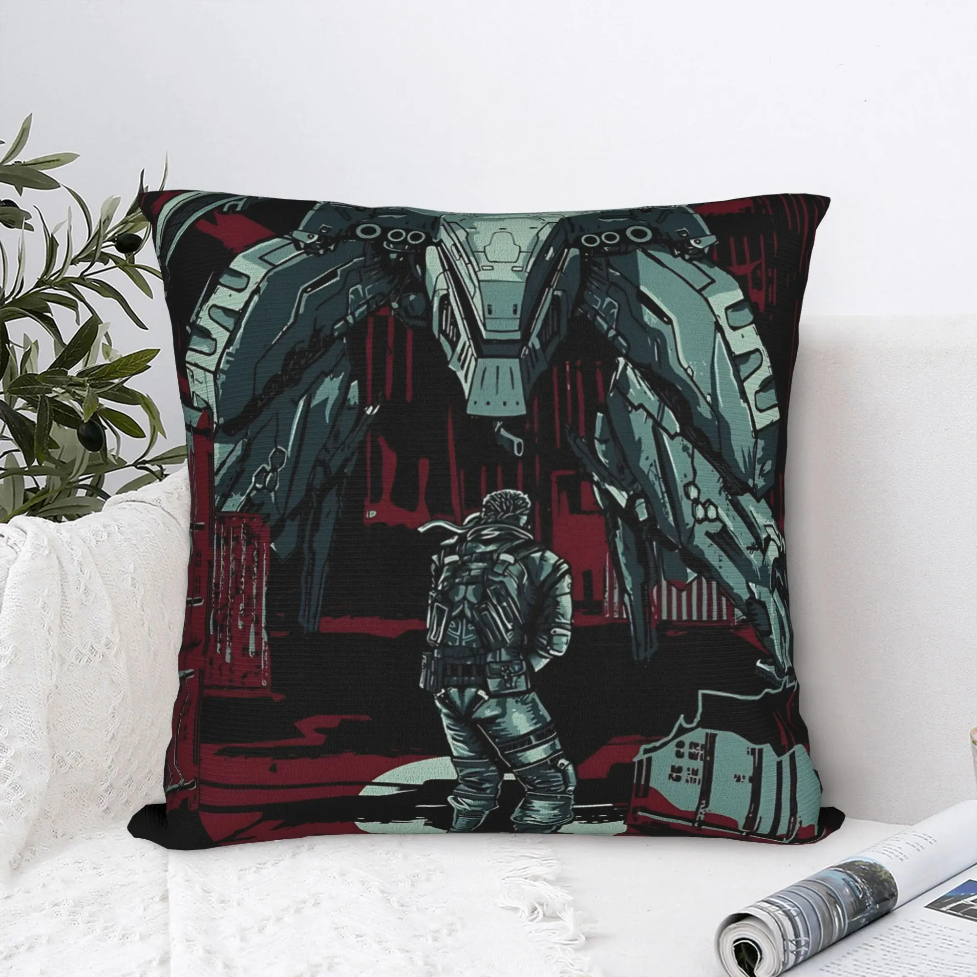 Metal Gear Solid MGS Game Pillow Case  Kawaii Pillow Cover Soft Pillowcases For Office Car Home Decor