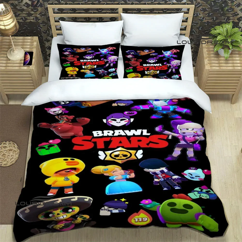 3D Game B-rawl Cartoon S-stars Printed Bedding Sets exquisite supplies set duvet cover bed comforter set bedding set luxury