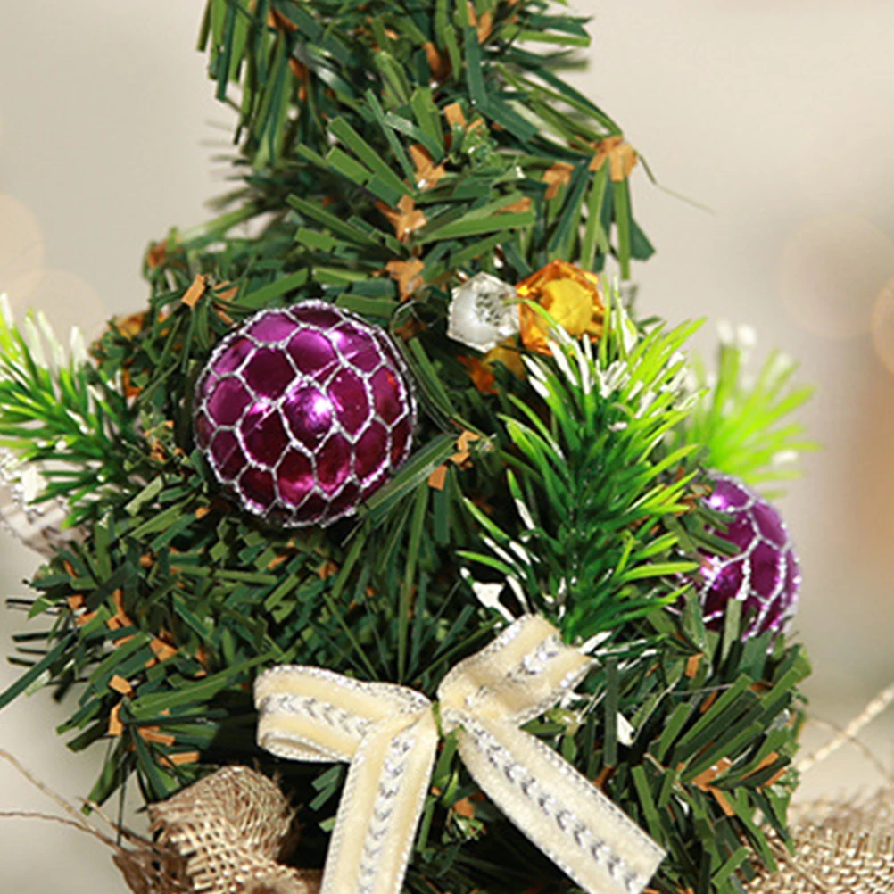 

2 Pcs Mini Christmas Tree Creative Xmas Adornment Decorate Fashion Desktop Decoration Party Ornament Home
