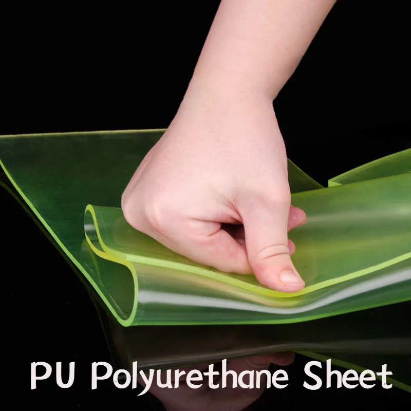 PU Polyurethane Sheet 100x100 150x150 200x200 300x300 400x400 500x500 600x600 800 1000 ~ 2000mm Translucent Yellow-Green Plate