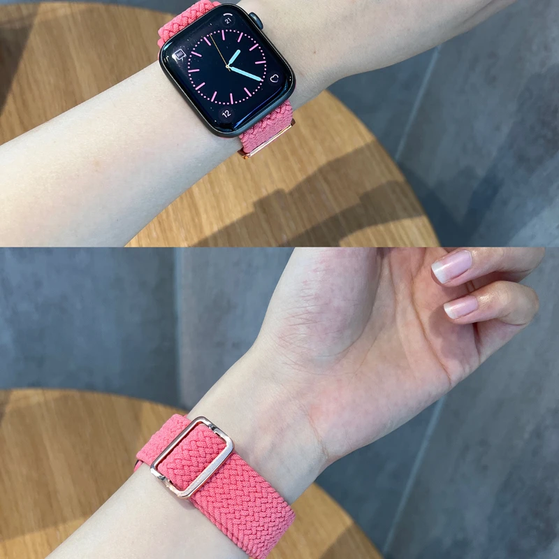 Woven nylon strap For Apple watch Ultra 49mm 8 7 45mm 41mm Breathable comfort bracelet For iwatch 6 5 4 3 SE 44mm 42mm 40mm band