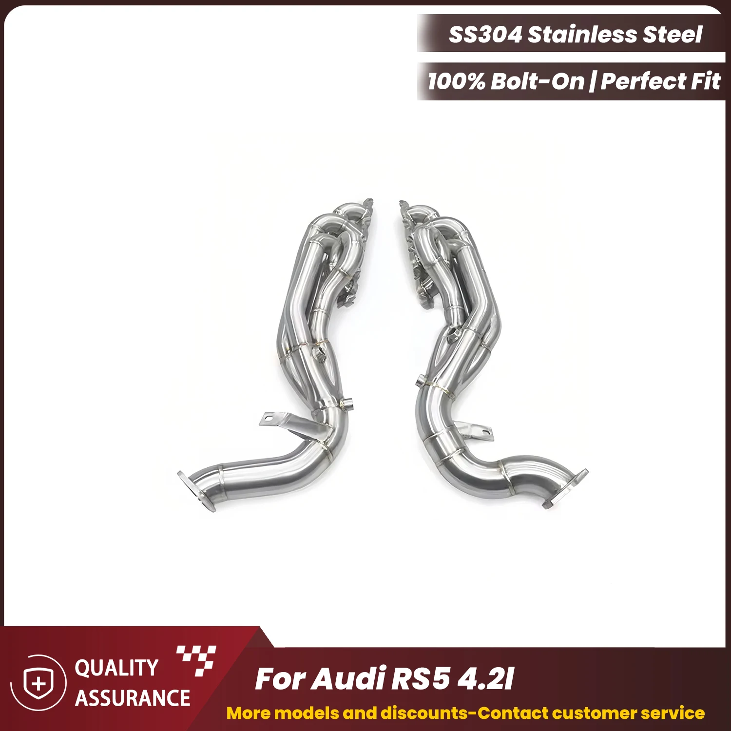

ECCF SUS304 Sports Headers For Audi RS5 4.2l Nice Collectr Aggressive Exhaust Sound High Flow Performance Upgrade