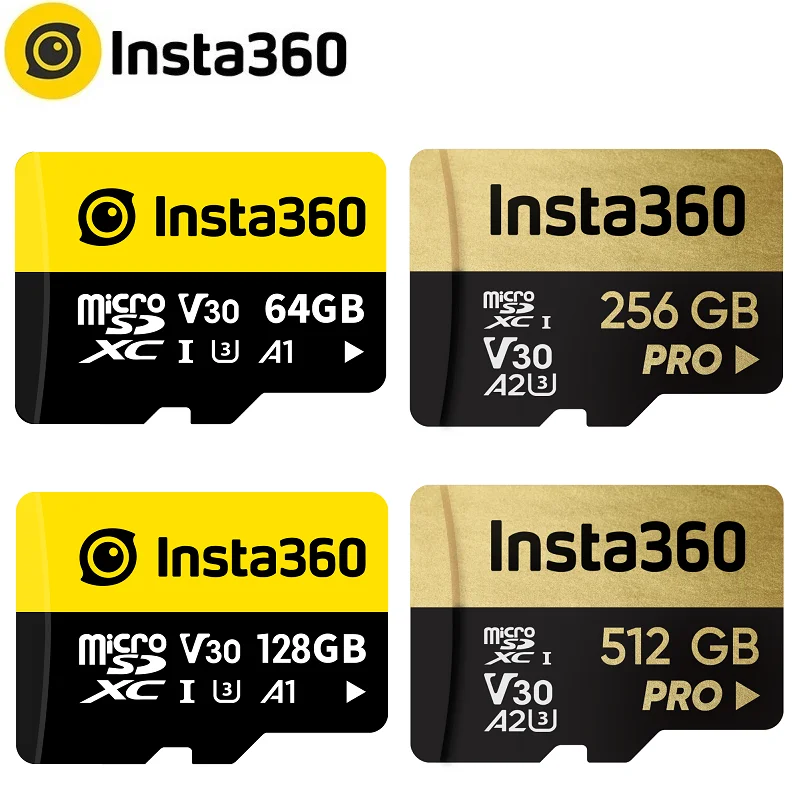 

Insta360 MicroSD Card For Insta 360 X4 X3 ONE X2 RS Micro SD Memory Card 64GB 128GB 256G 512G High Speed Original Accessories