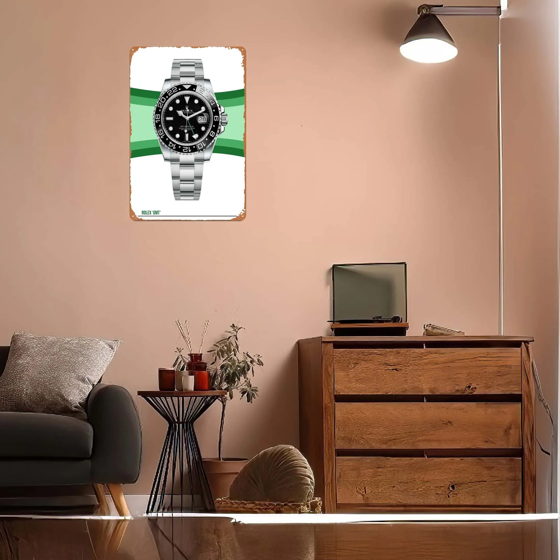 Rolex GMT Master II Watches Tinplate Sign Poster Decoration for Home Decorators Accessories Room Decor Aesthetics Art of Murals