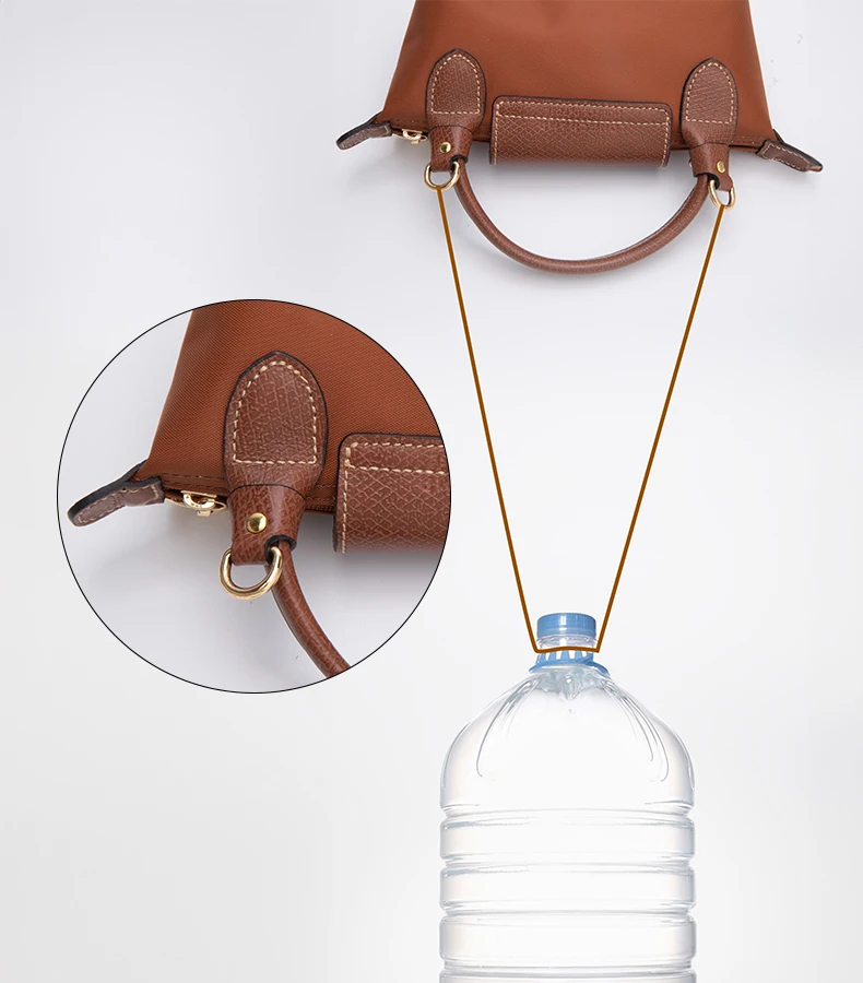 CRAZYSMITH Bag Transformation Bag Accessories for Longchamp Mini Bag Straps Punch-free Genuine Leather Shoulder Strap Crossbody