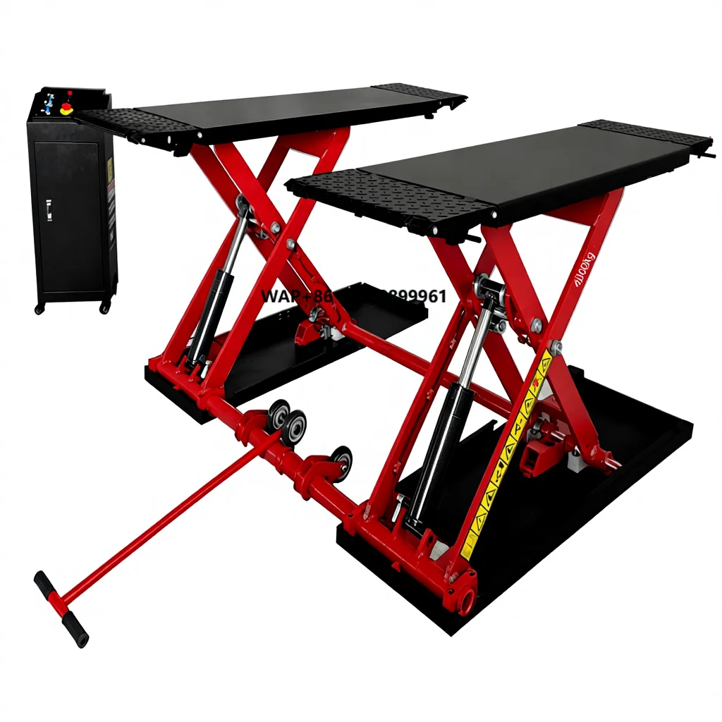 Mid Rise Scissor Car Lift Electric Scissor Lift Car Repair Tools 4000 kg Portable 2 Post Car Lift