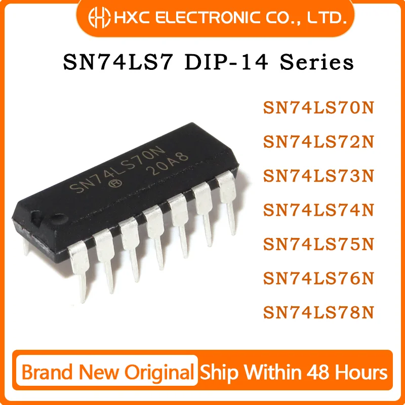 10PCS SN74LS70N 74LS70 SN74LS72N 74LS72 SN74LS73 SN74LS74N 74LS74 SN74LS75N 74LS78 SN74LS76N 74LS76 new and original IC