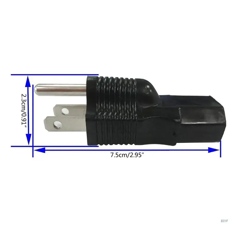 3-poliger USA-C13-auf-5-15P-Stecker, Netzadapter, Standard-Computer-Netzteil