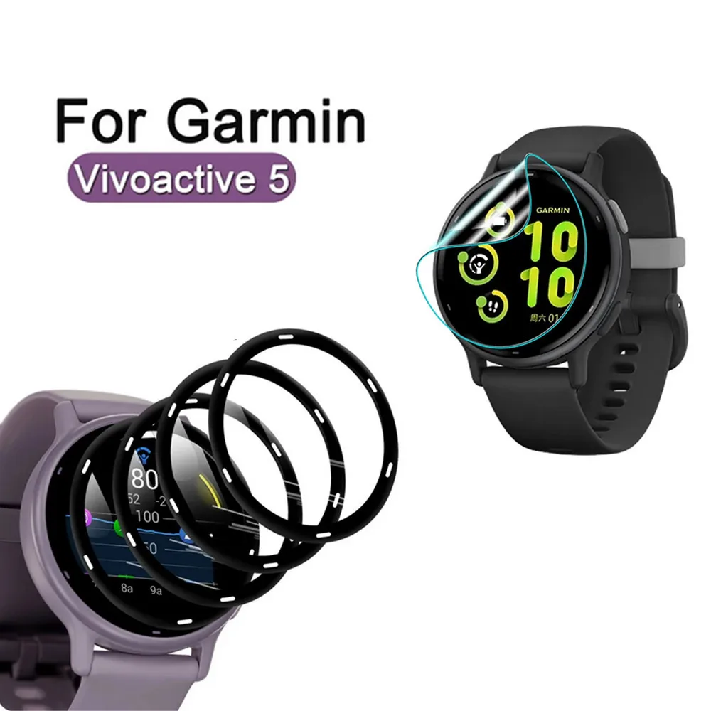Защитная пленка для экрана 3D PMMA, полное покрытие и прозрачная мягкая пленка из HD ТПУ для Garmin Vivoactive 5, защитная пленка для экрана умных часов