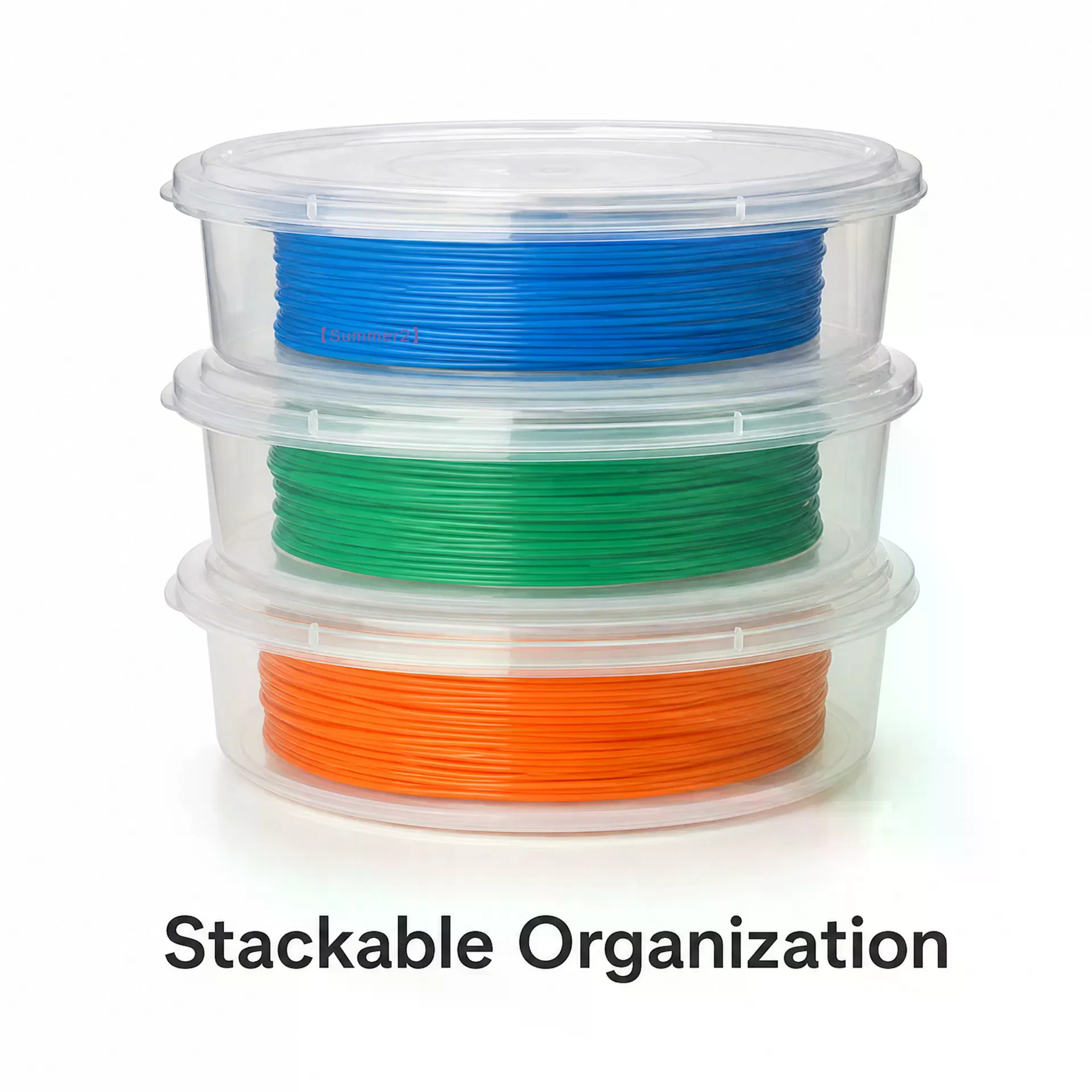 10Pcs  PP Spool Storage Box Large Round Filament Organizer Container For 3D Printing Consumables Storage Organizer〔Sum2〕