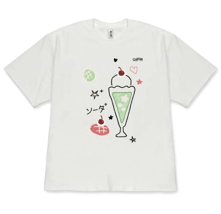 Minimalist Cute Turtle Doodle Graphic T-Shirt Kawaii Soda Float Print Short Sleeve Casual Tee for Women Aesthetic Tops Stylish