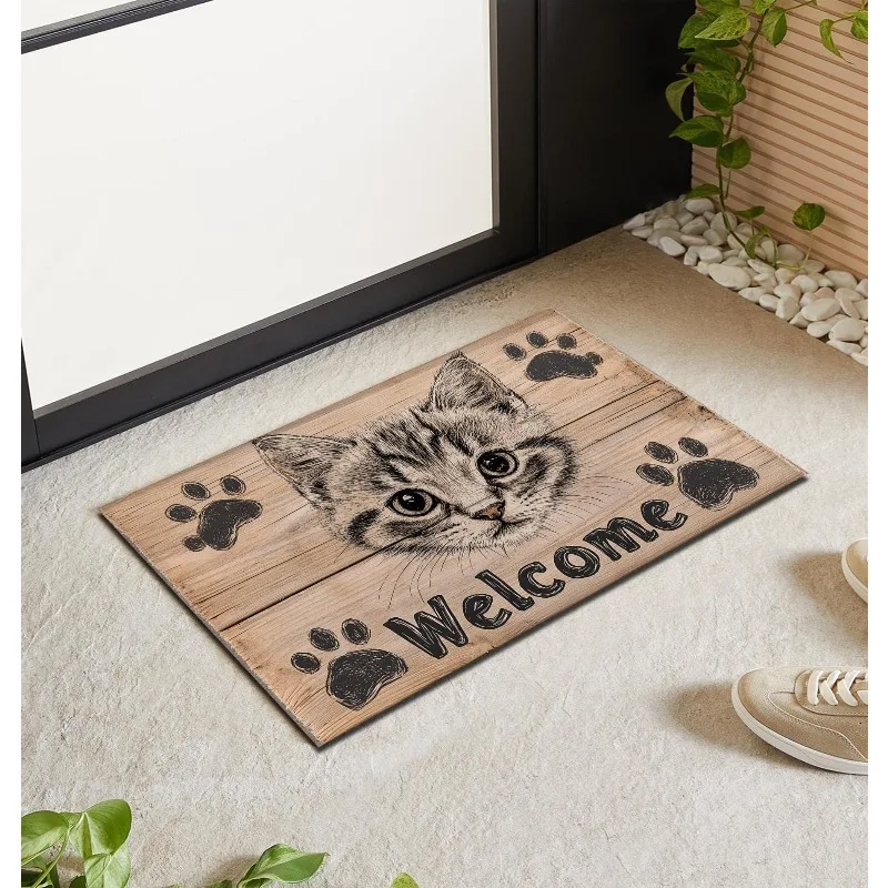Entrance Cat Doormat Bedroom Kitchen Home Anti Slip Door Mat Cat Enthusiasts Decorate Their Homes with Carpets