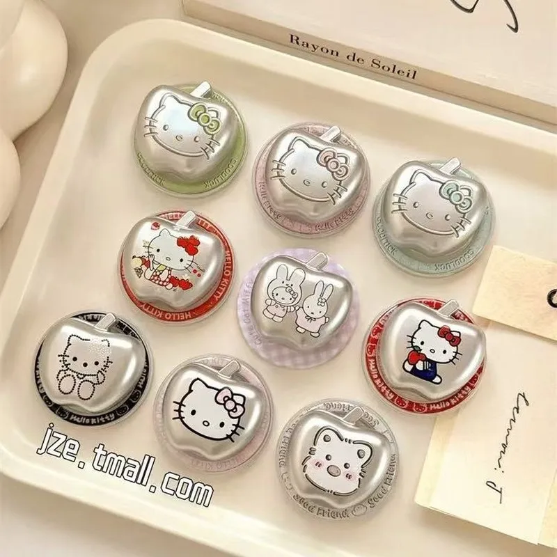 Hello Kitty Magsafe Phone Grip-Tok Griptok Magnetic Socket Expanding Stand Holder for iPhone Pocket Electroplated Matte Silver