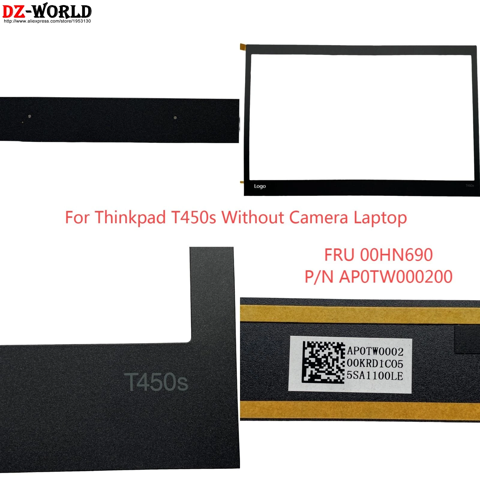 레노버 씽크패드 T450s 00HN690 00HN689 AP0TW 용 LCD 베젤 스티커 커버 스크린 전면 프레임 쉘 케이스 000200    AP0TW 000100