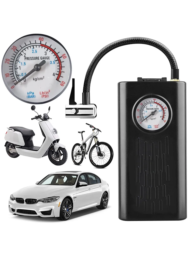 Compresseur d'air électrique, chargeur USB, gonfleur de pneus de moto, pompe de vélo Portable multifonctionnelle pour moto, vélo automobile