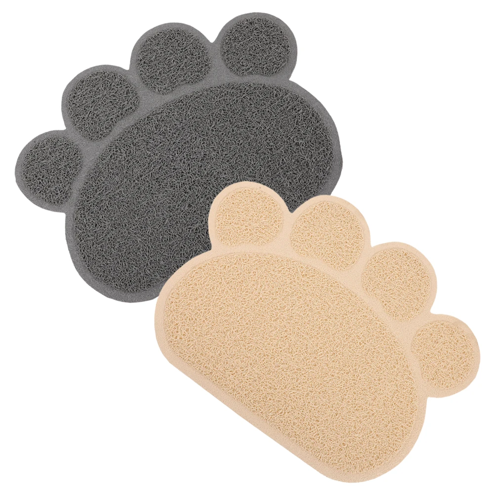 

2pcs Cat Litter Mat PVC Pet Pads Feeding Indoor Food Water Kitten Counters Portable Puppy Mats Thick Durable Dog Shoe Entryway