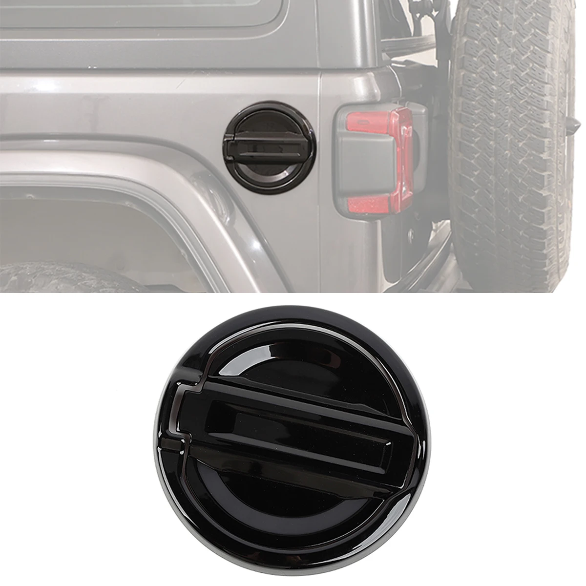 Car Oil Filler Cap Fuel Door Tank Decoration Cover Protector Trim for Jeep JL Wrangler JT Gladiator 2018-2023 Exterior Accessory