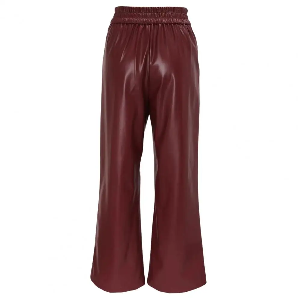 Winter Autumn Sexy Women PU Pants Black Fitness Slim High Waist Pencil Pants Streetwear Faux Leather Trousers For Women Leisure